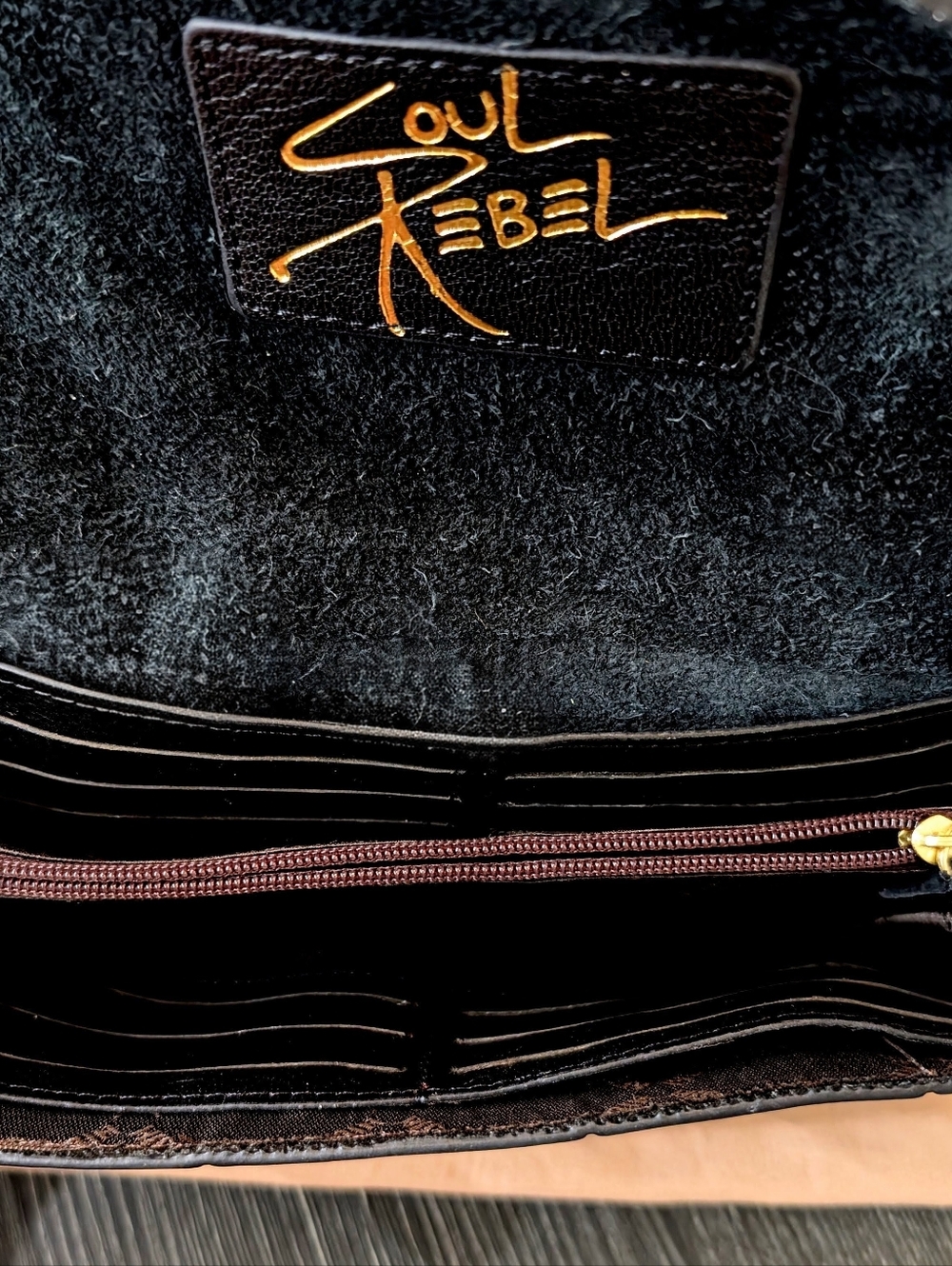HiDesign Dark Blue Leather Crossbody Wallet Bag - Picture 4 of 5